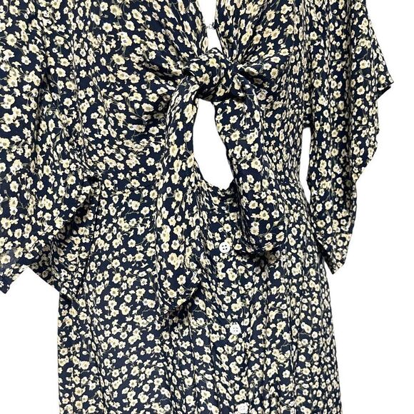 Anthropologie FAITHFULL THE BRAND Floral Tie-Front Midi Dress 8 - Picture 4 of 13